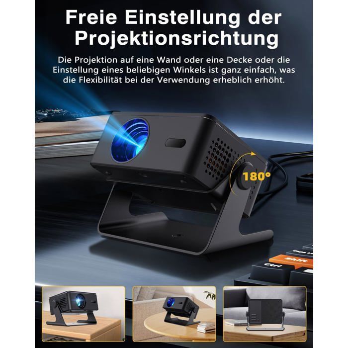 Proyector de vídeo - CACTOSE - FHD 1080P - Wifi 6 - Bluetooth 5.0 - Cine en casa 4K