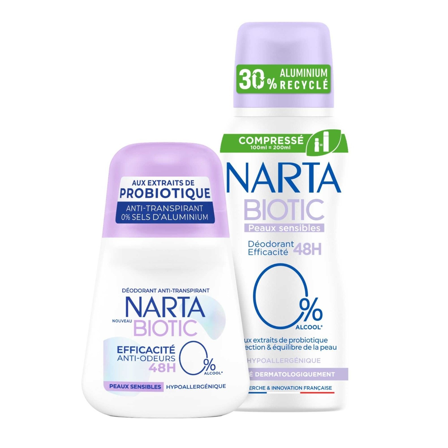Narta Biotic Déodorant Compressé Biotic Peaux Sensibles Efficacité 48h