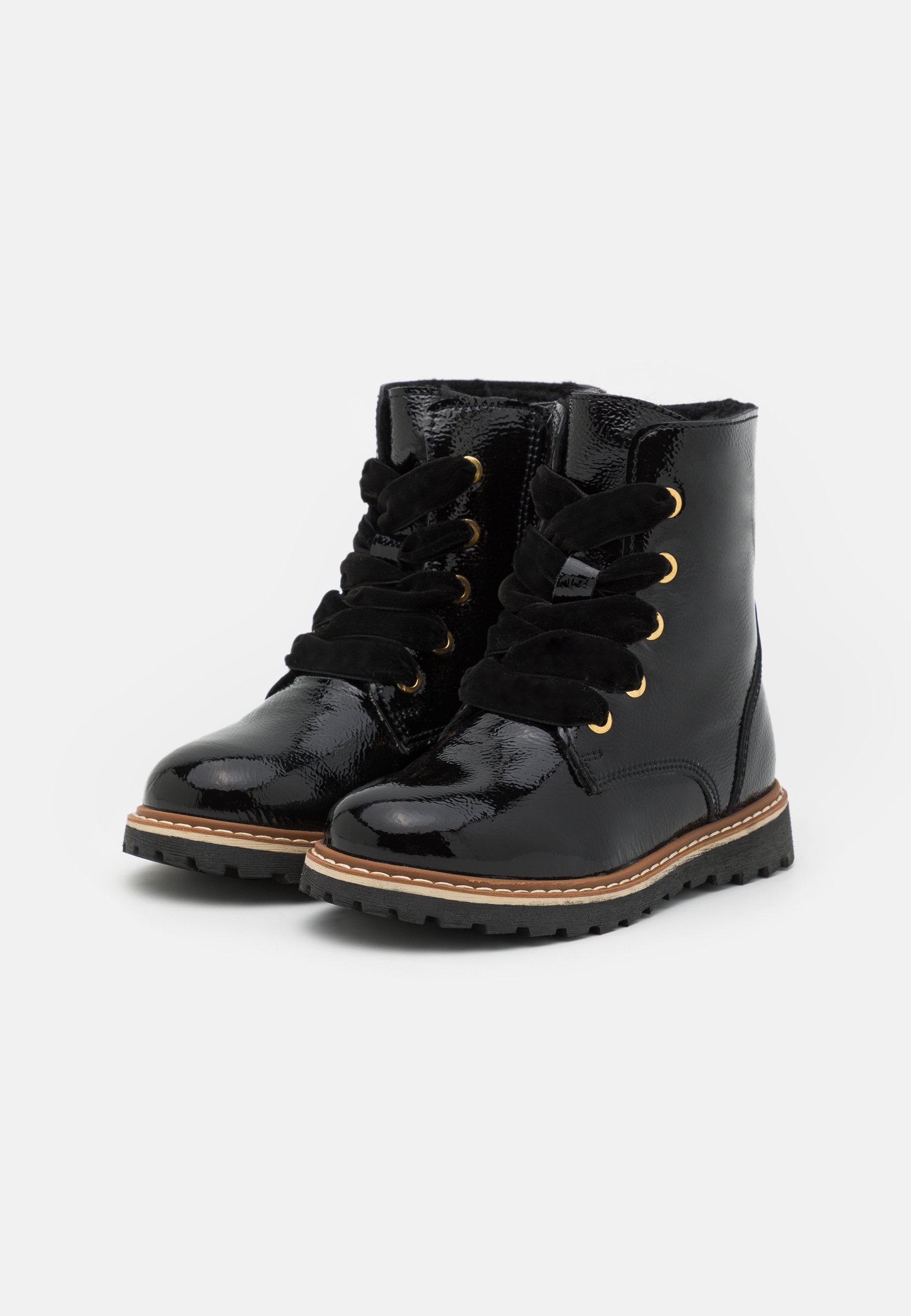 Friboo LEATHER - Stivaletti stringati alla caviglia - neri