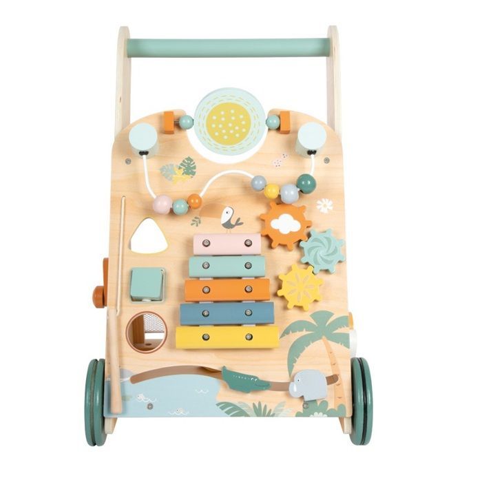 Loopstoel - Small Foot Company - Safari - 3 speeloppervlakken - Houten xylofoon - 12 maanden en ouder