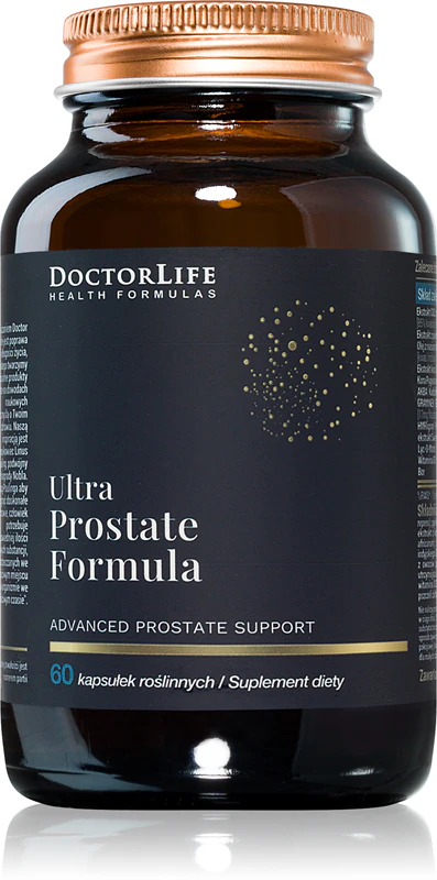 Cápsulas do suplemento alimentar Doctor Life Ultra Prostate Formula para o bom funcionamento da próstata e do trato urinário.