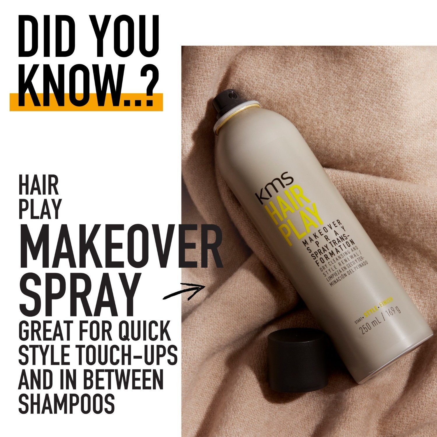KMS lak na vlasy HAIRPLAY sprej na mejkap - 250 ml