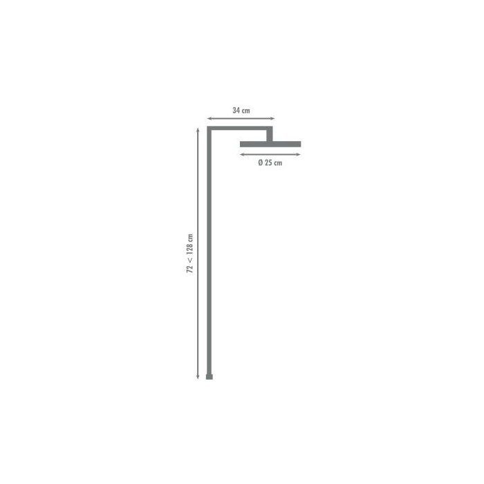 Shower column with thermostatic mixer - Edouard Rousseau - Ars Tab - Black - Round overhead shower - Hand shower