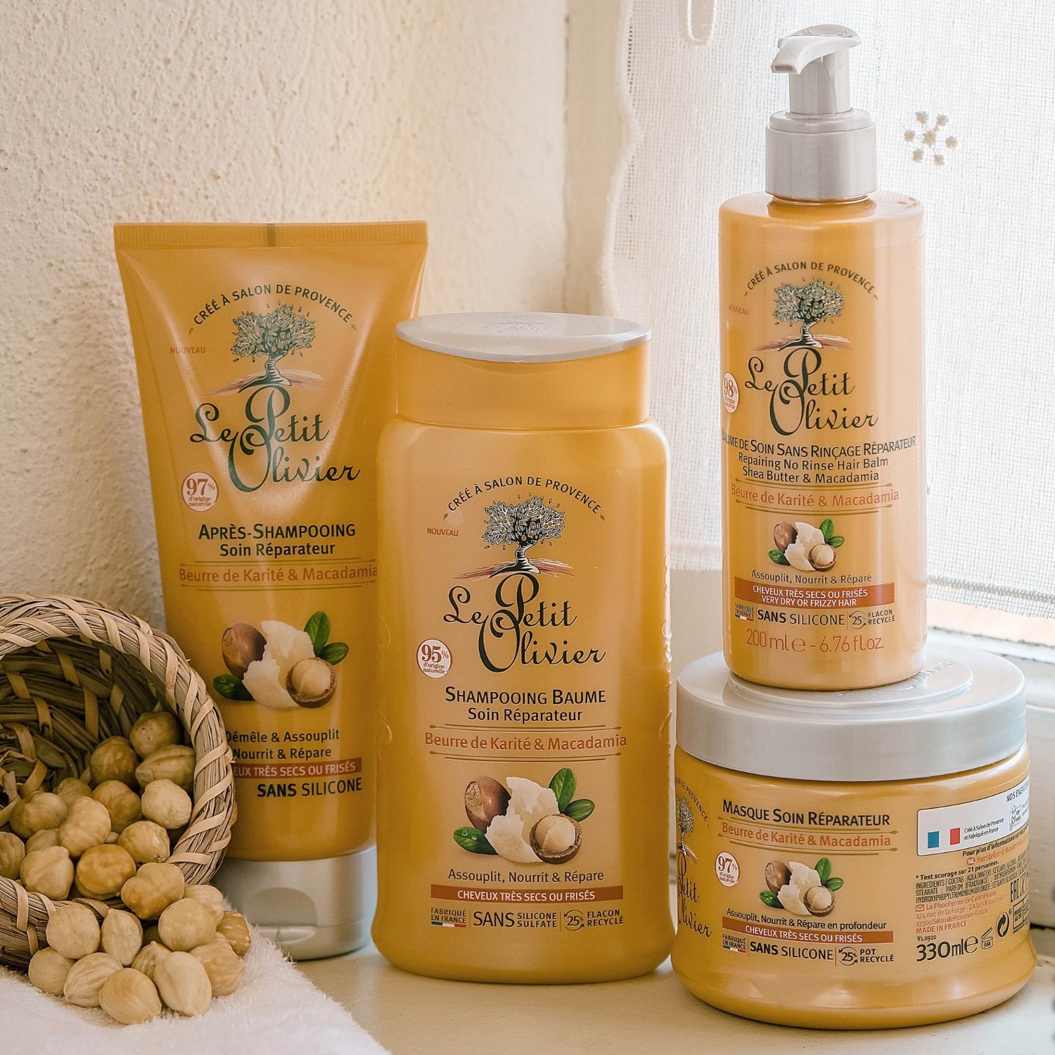 Le Petit Olivier Après-Shampooing Soin Réparateur Beurrede Karité & Macadamia