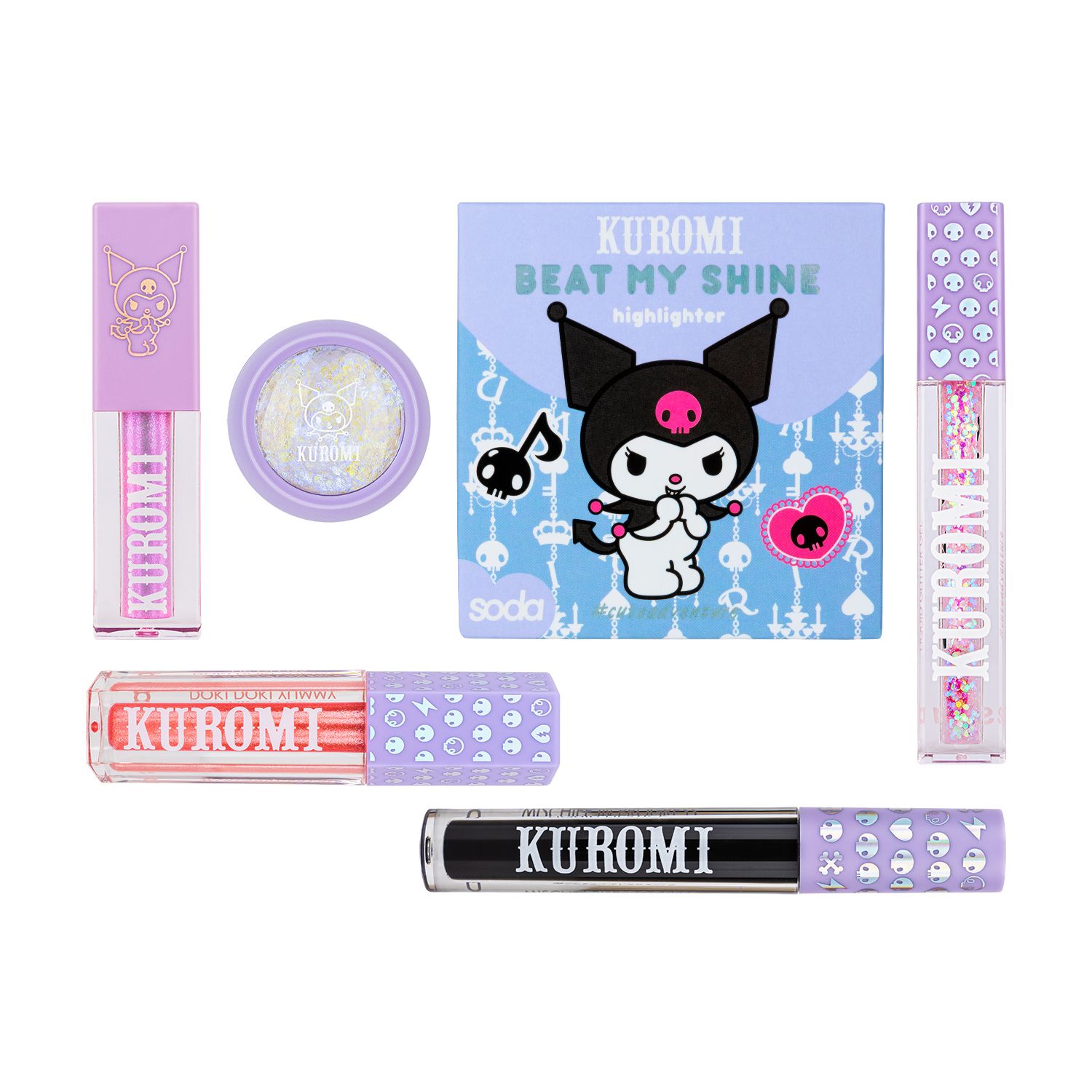„Hello Kitty Kuromi Spooktacular“ makiažo rinkinys Makiažo rinkiniai