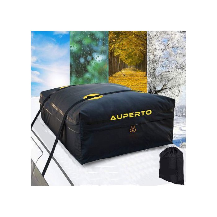 Cofre de techo plegable de 425 L, bolsa de techo universal impermeable para SUV y coches, almacenamiento de equipaje blando de 95 x 95 cm.