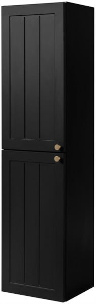 Słupek Łazienkowy 136 cm CZARNY Wiszący 2 Drzwi Frezowany Front GUSTO
