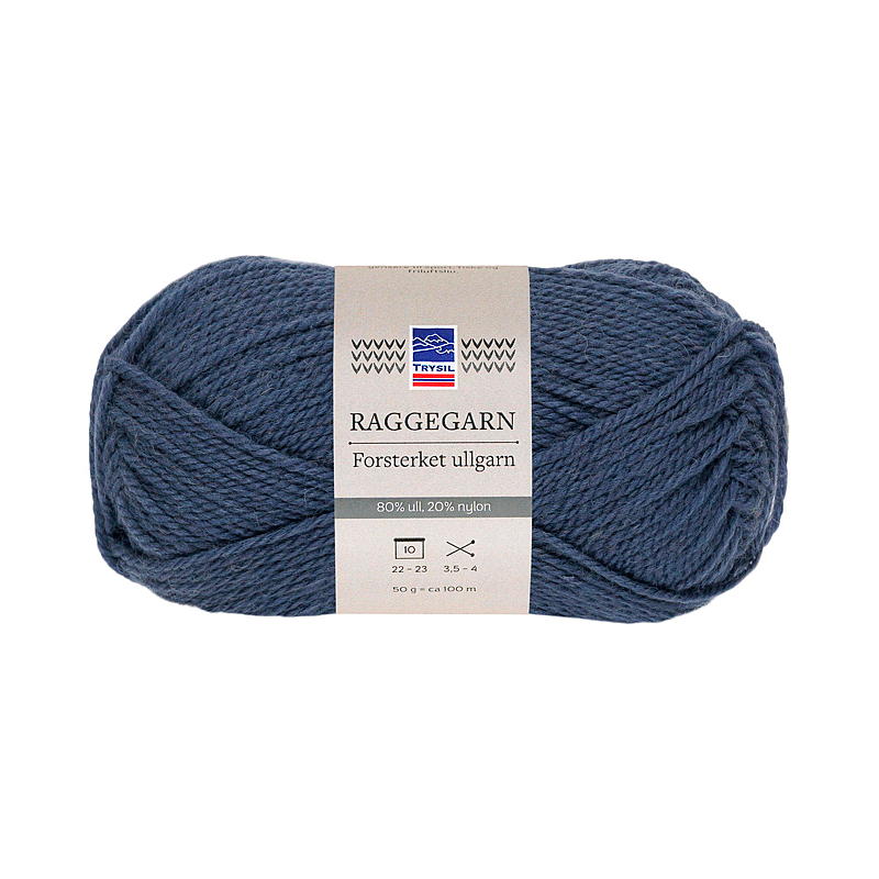 Trysil Ragge-Garn, klassisch, 80 % Wolle, dunkler Denim
