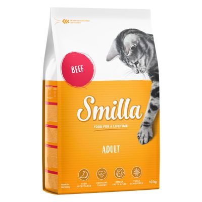 Τροφή για γάτες Smilla 10kg + 125g σνακ Ringlies χωρίς προβιοτικά!*