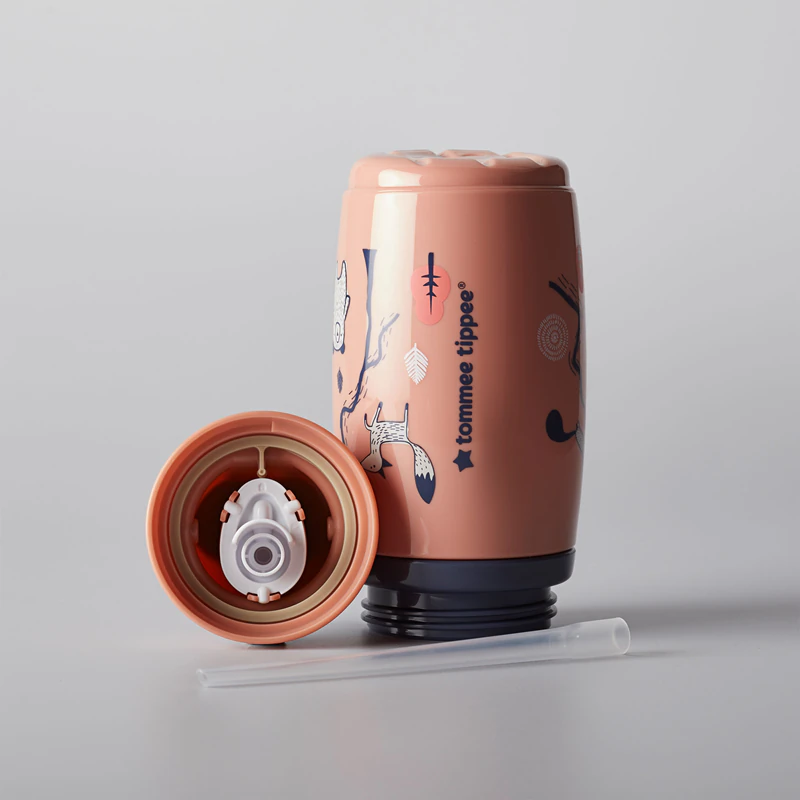 Tommee Tippee Superstar izolovaný hrnček so slamkou ružovej farby