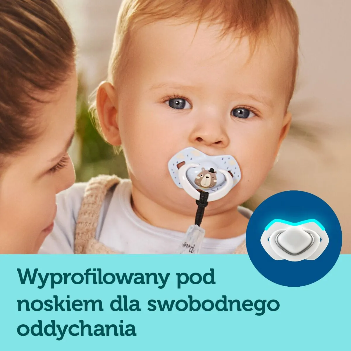 Canpol Babies Smoczki Silikonowe Neon Love Symetryczne 18M+ K. Niebieski