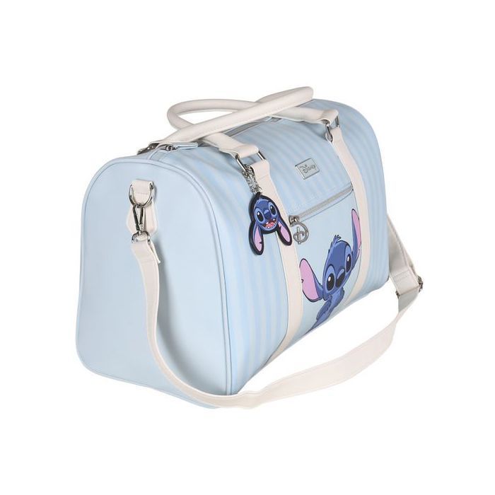 Bolsa de viaje azul de Disney Stitch para jóvenes, bolsa de turismo, equipaje de mano para avión 41x20x26cm