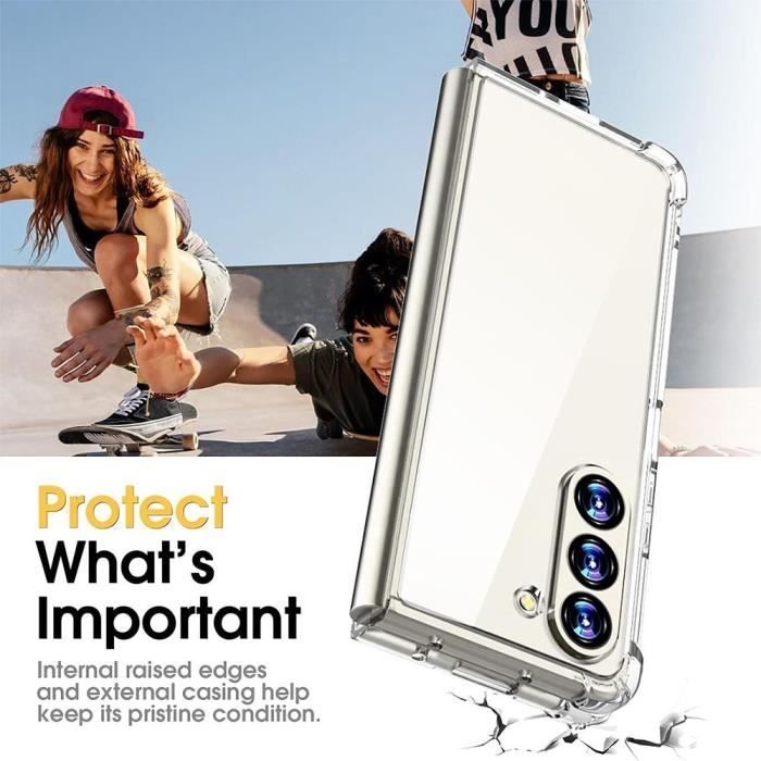 Coque de protection - BOOLING - pour Samsung Galaxy Z Fold 5 - Silicone - Transparent - Antichoc