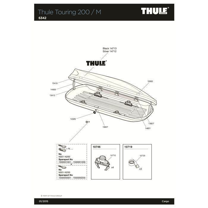 Box da tetto Thule Touring M 6342A da 400 litri color antracite