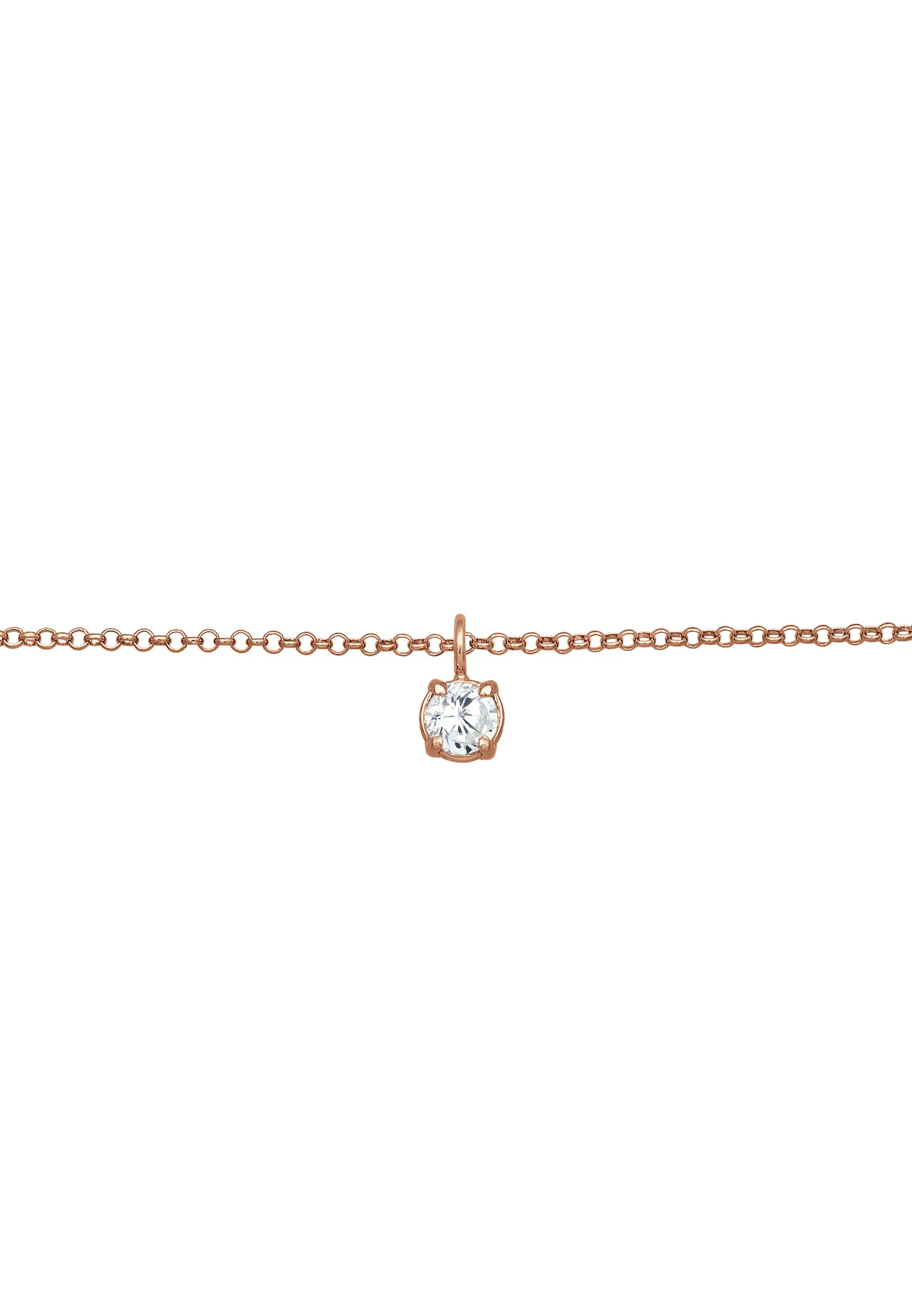 Elli Femmes Choker Solitaire Pendentif Basic avec Zirconia en Argent Sterling 925