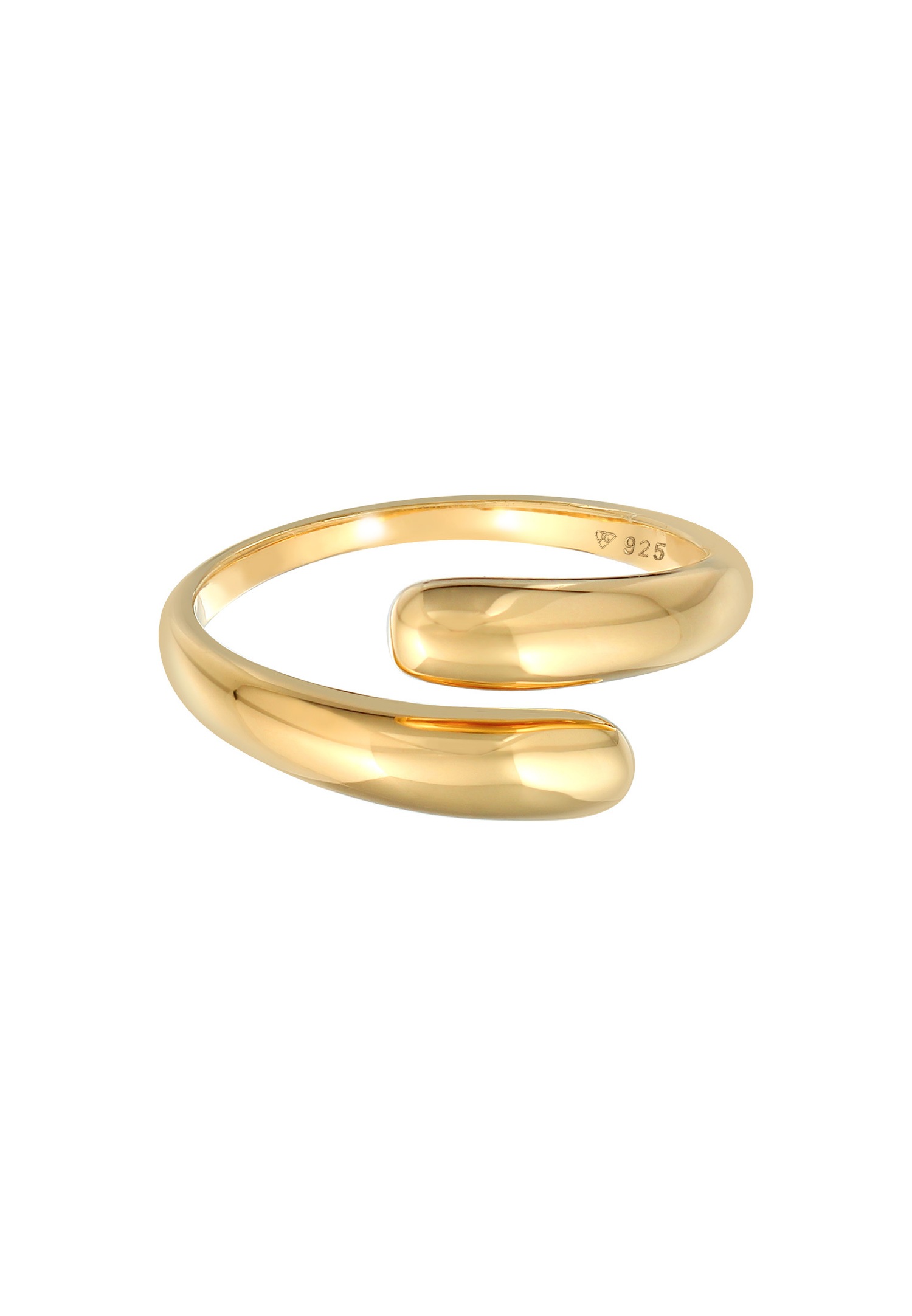 Elli Bague enveloppante pour femmes Délicatesse de la blogueuse tendance basique en argent sterling 925