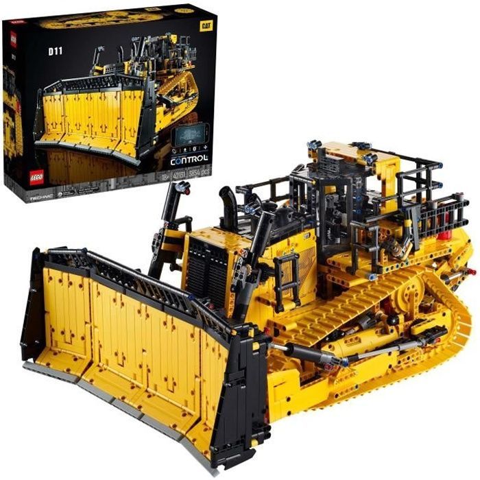 LEGO® 42131 Technic Bulldozer D11 Cat Vehículo de construcción interactivo con control remoto para adultos con aplicación