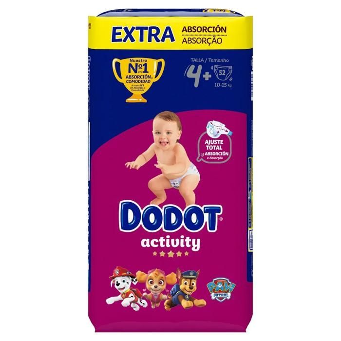 Diapers - Dodot - Activity T4 - Absorbency and Comfort - Size 4 - 52 count