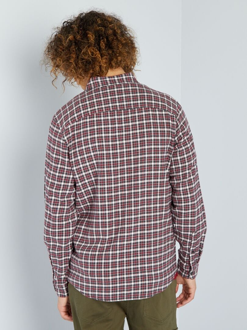 Camisa de flanela xadrez - VERMELHA