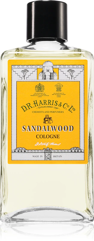 Água de colônia de sândalo DR Harris para homens