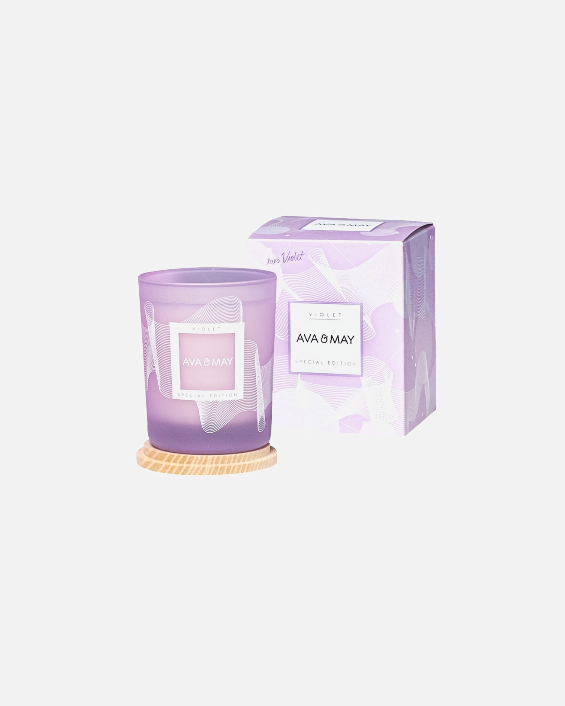 AVA & MAY Bougie parfumée XOXO Violet