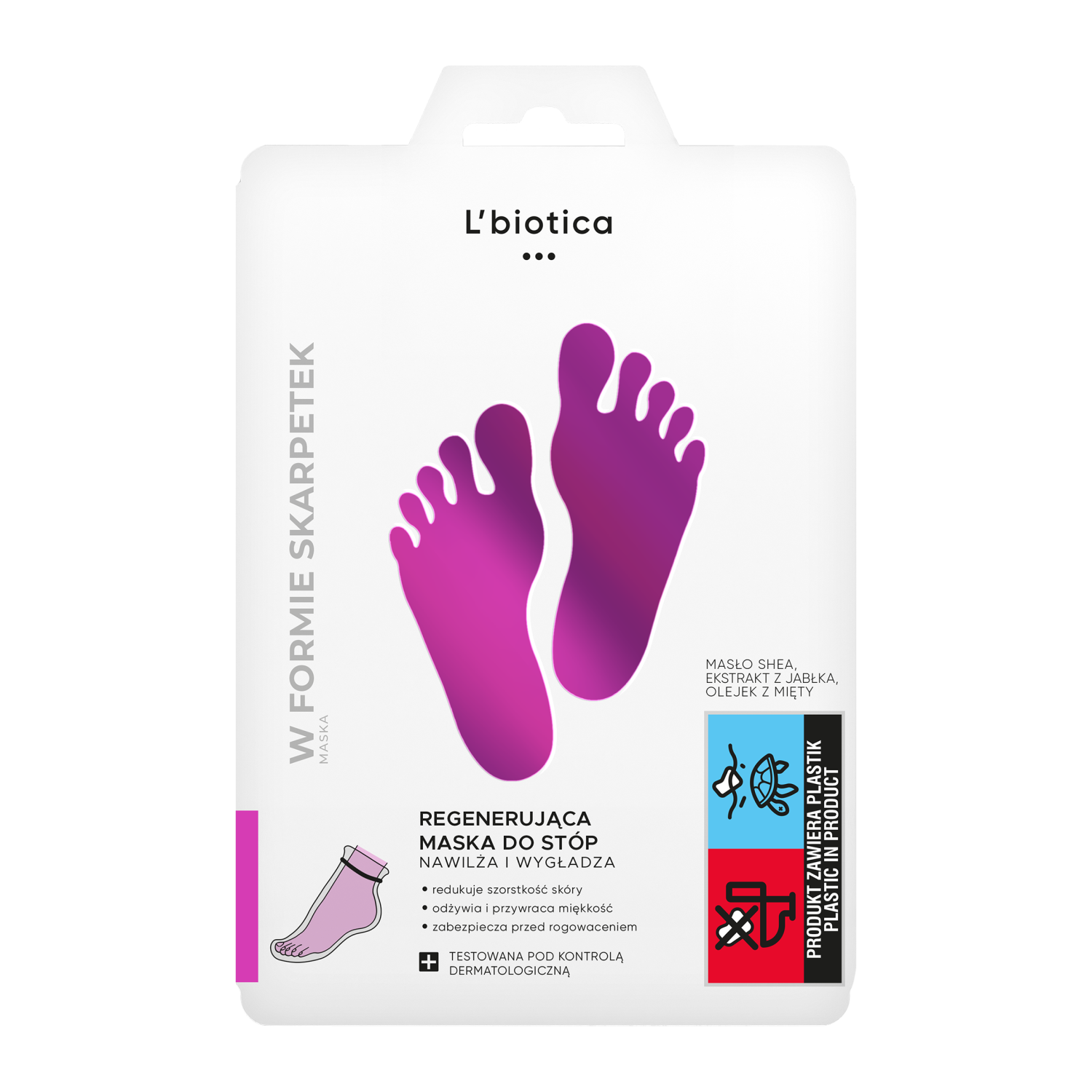 L'Biotica regenererande fotmask i form av strumpor 40ml/1 par Regenererande