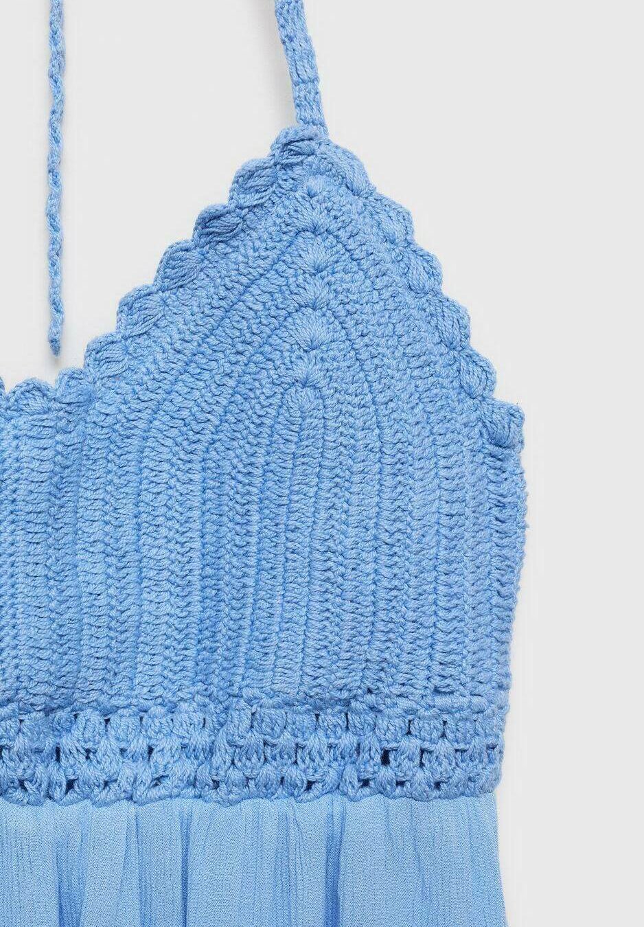 Vestido infantil Mango para o dia a dia - azul claro