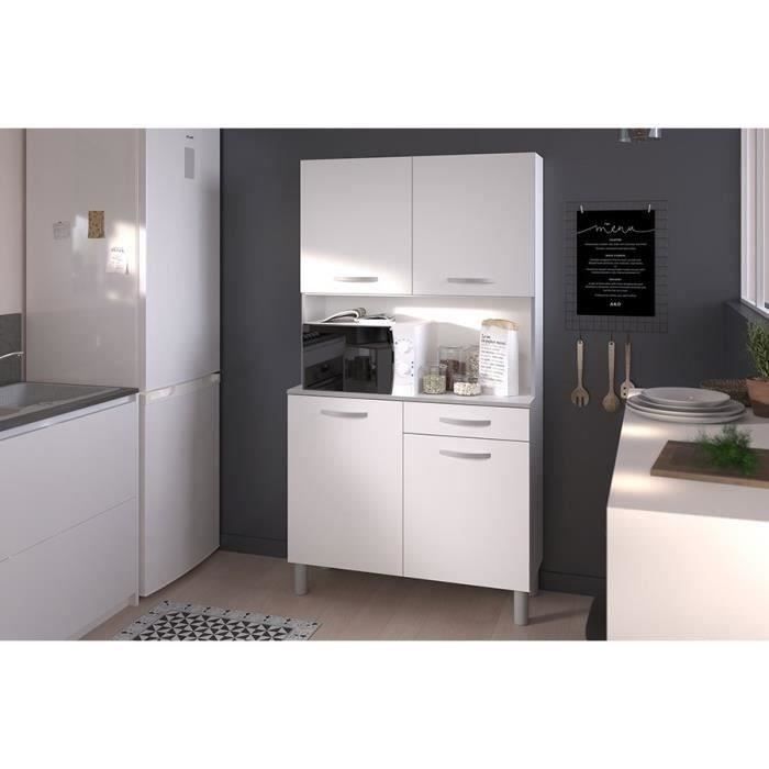 Credenza da cucina - Bianca - Moderna - 4 ante - OSLO - L 101 cm