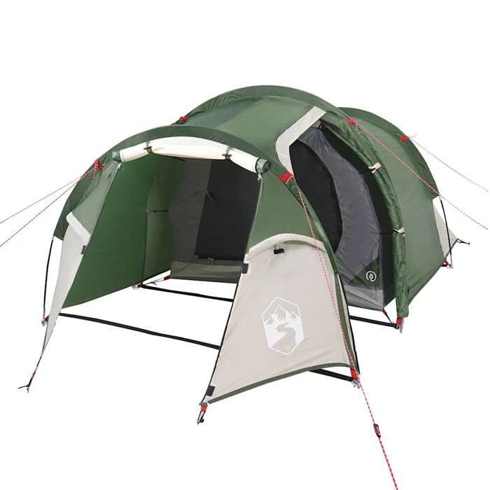 Tienda de campaña tipo túnel - vidaXL - 2 personas - Verde - Impermeable - Resistente al viento
