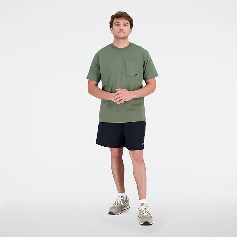 Heren Essentials Reimagined katoenen jersey T-shirt - Diep olijfgroen