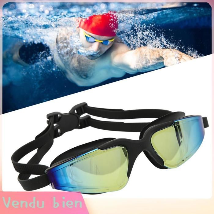 Occhialini da nuoto antiappannamento Garosa, occhialini da nuoto antiappannamento HD, in silicone impermeabile, ampia visuale, per immersioni, neri
