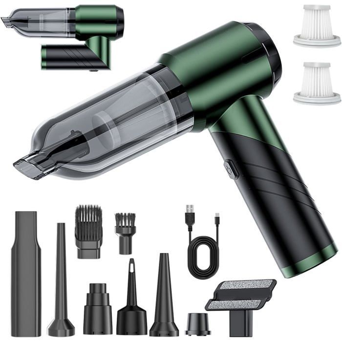 Portable Handheld Vacuum Cleaner, 15000Pa Powerful Cordless Car Vacuum Cleaner, Mini Foldable Handheld Vacuum Cleaner, 6000mAh Rechargeable