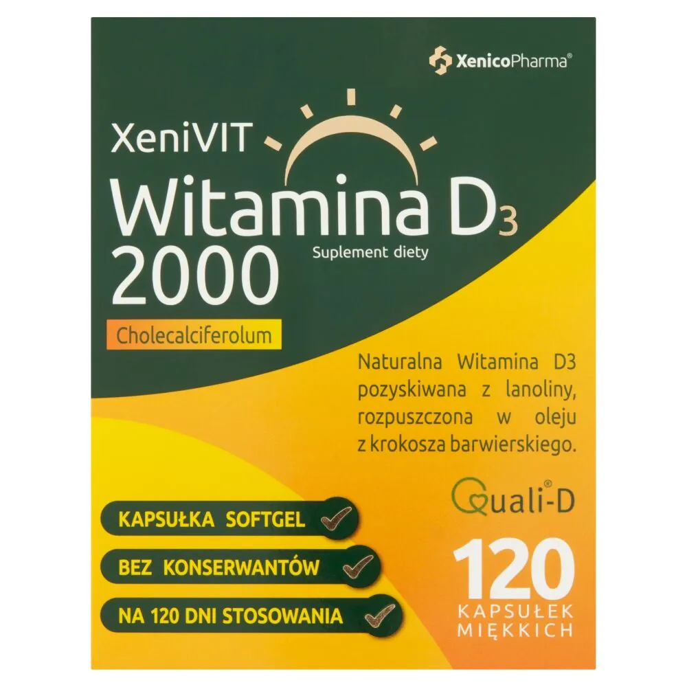 Xenivit Witamina D 2000 IU, Kapsułki