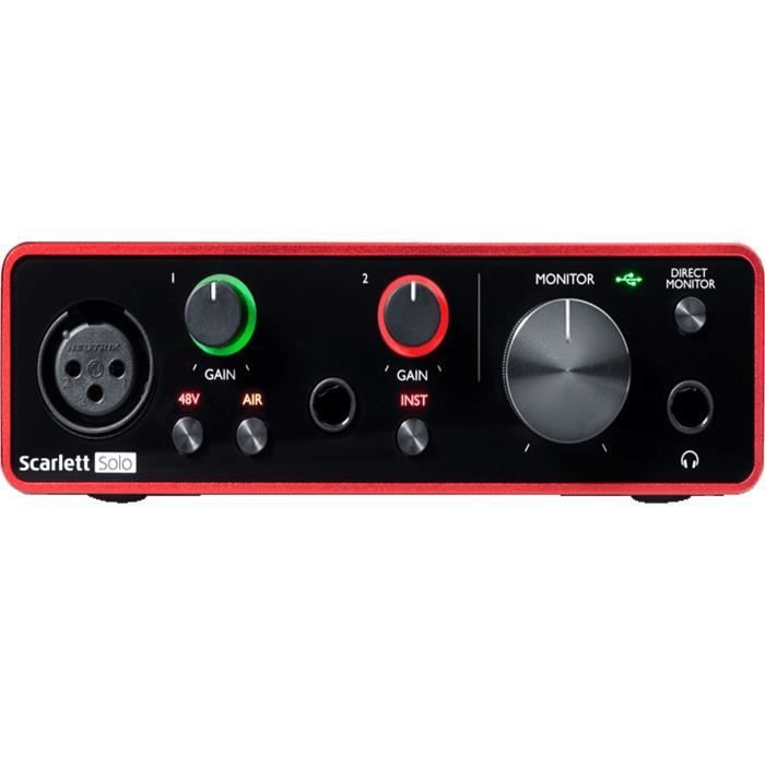 FOCUSRITE - SCARLETT3 SOLO - Audio interface - USB - 2 in/2 out USB-C