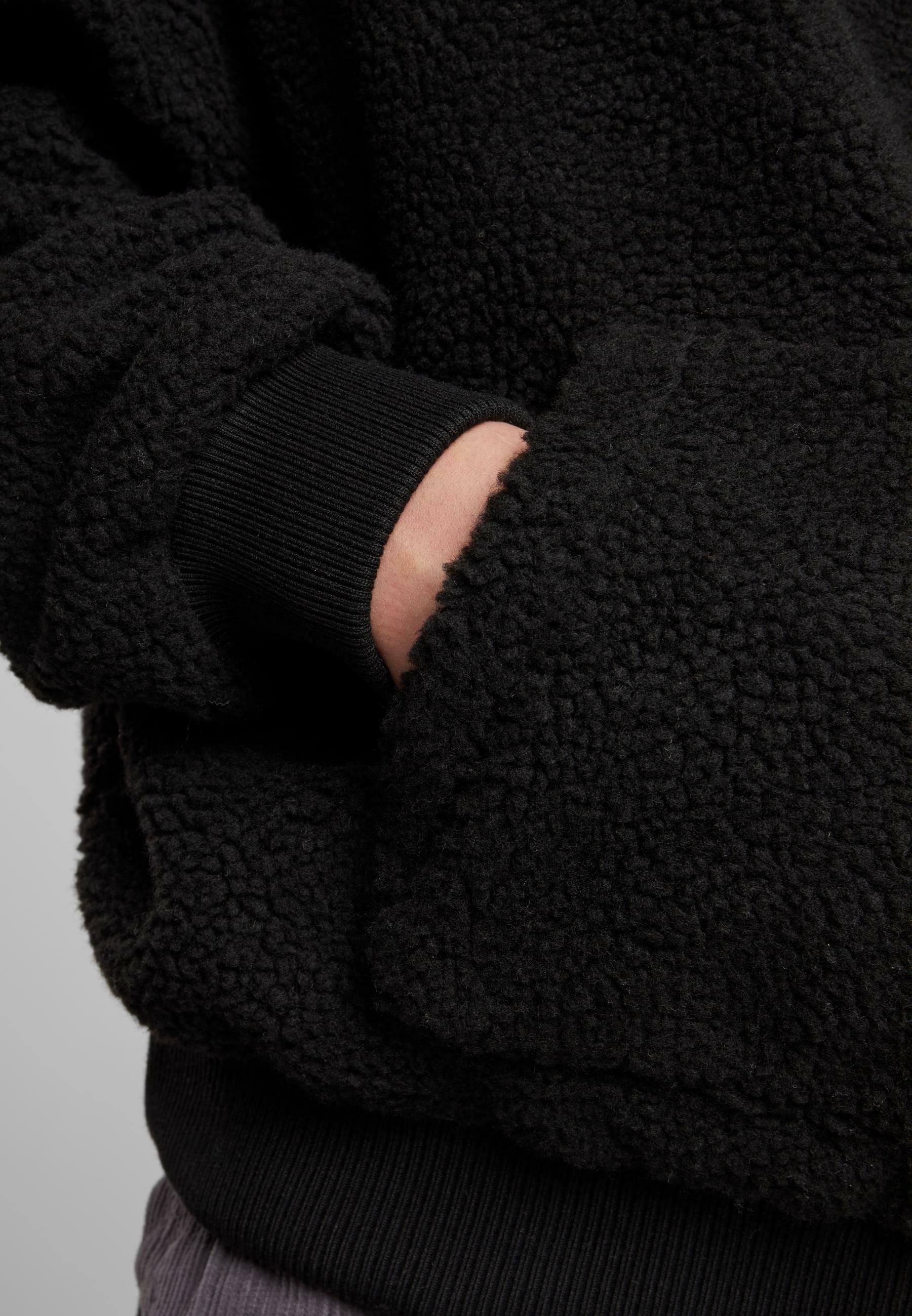 Felpa con cappuccio Urban Classics TEDDY - nera