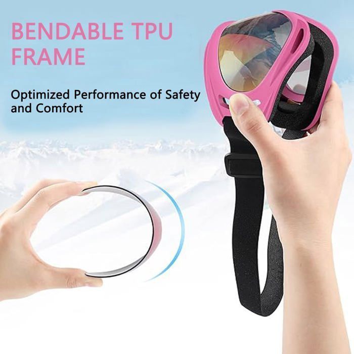 Gafas de esquí - 1 par - Policarbonato - Antivaho UV400 - Esquí, snowboard, ciclismo - Unisex Negro