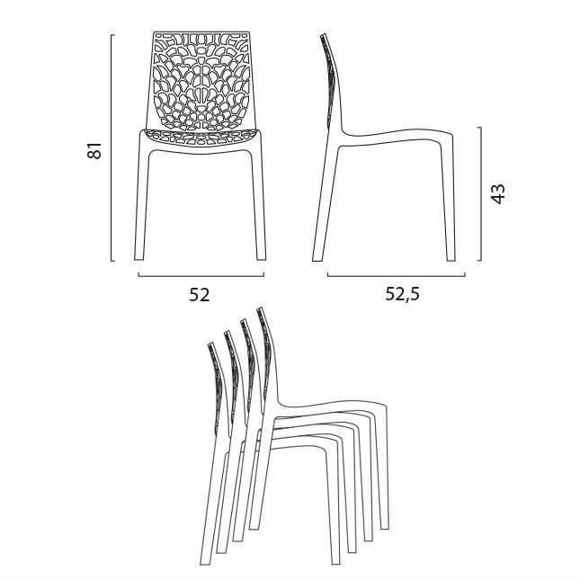 Gruvyer Grand Soleil Honeycomb Polypropyleen Stoel voor Keuken, Bar of Café - Groen 3