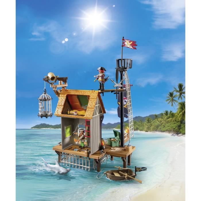 PLAYMOBIL 71792 Pirate Port with Hideout, Prisons and Cannon, 165 pieces, Pirates, Ages 4+