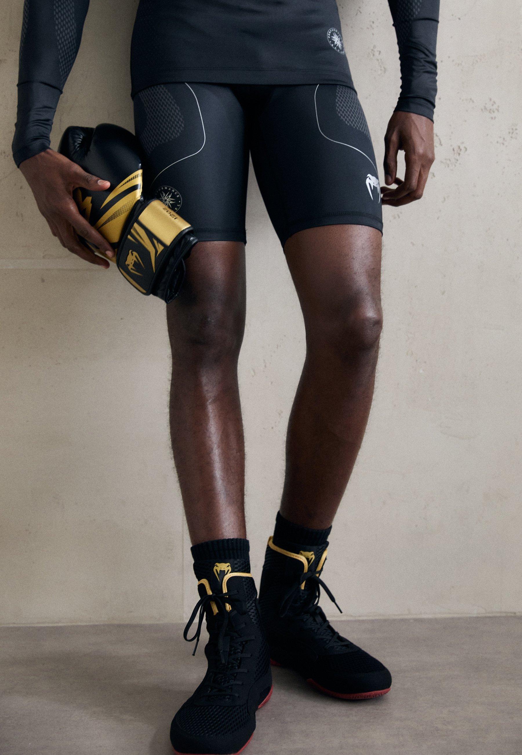Venum NEXUS VALE TUDO SHORTS - Collants - black/silver color