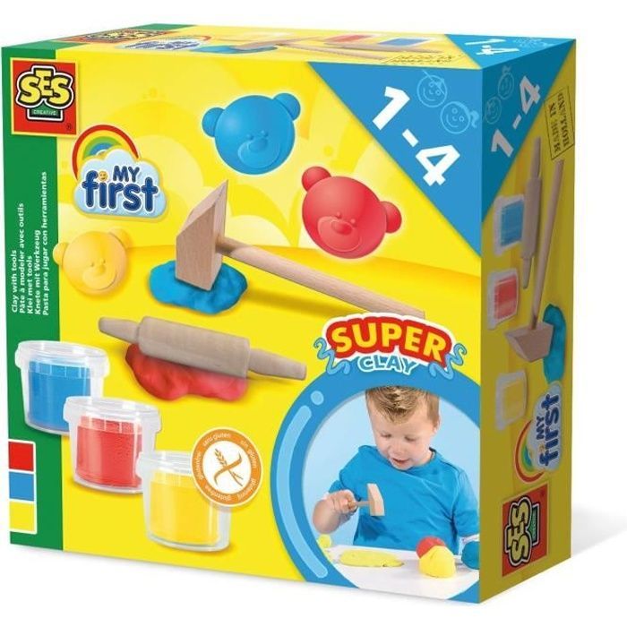 Pasta modellabile creativa SES con strumenti - 3 x 90 g