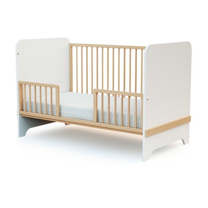 AT4 - SEREN Sponda di protezione in legno per lettino - 140 x 32 x 4 cm Faggio verniciato -