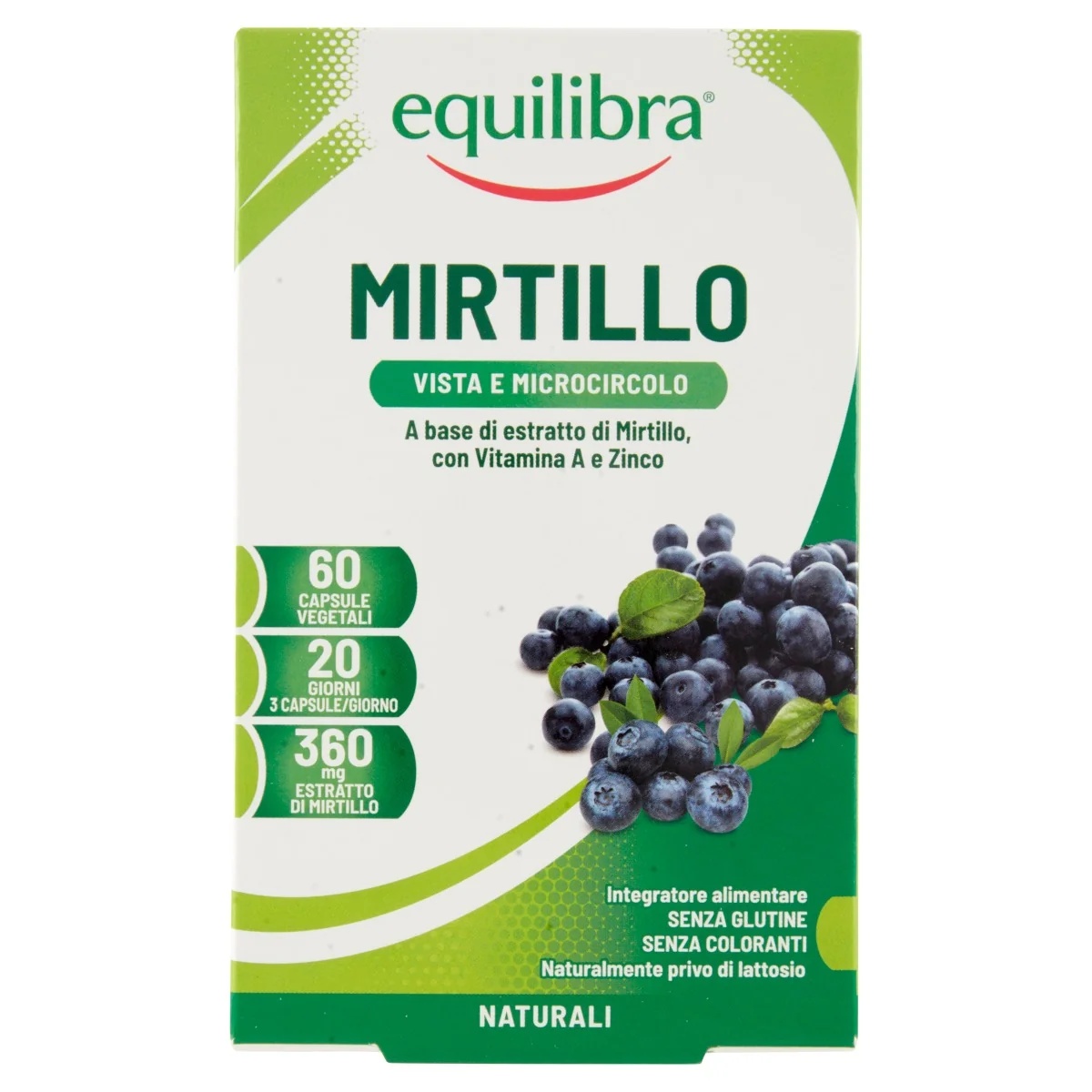 EQUILIBRA Equilibra Bosbes 60 capsules Gezondheid van het gezichtsvermogen en microcirculatie