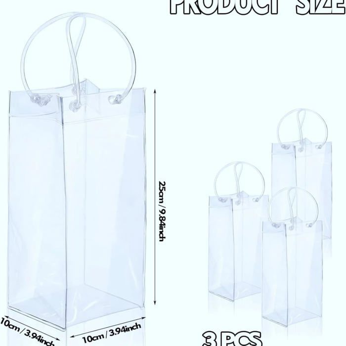 Bolsa térmica 3 em 1 para garrafas de vinho, portátil e dobrável, com isolamento térmico.