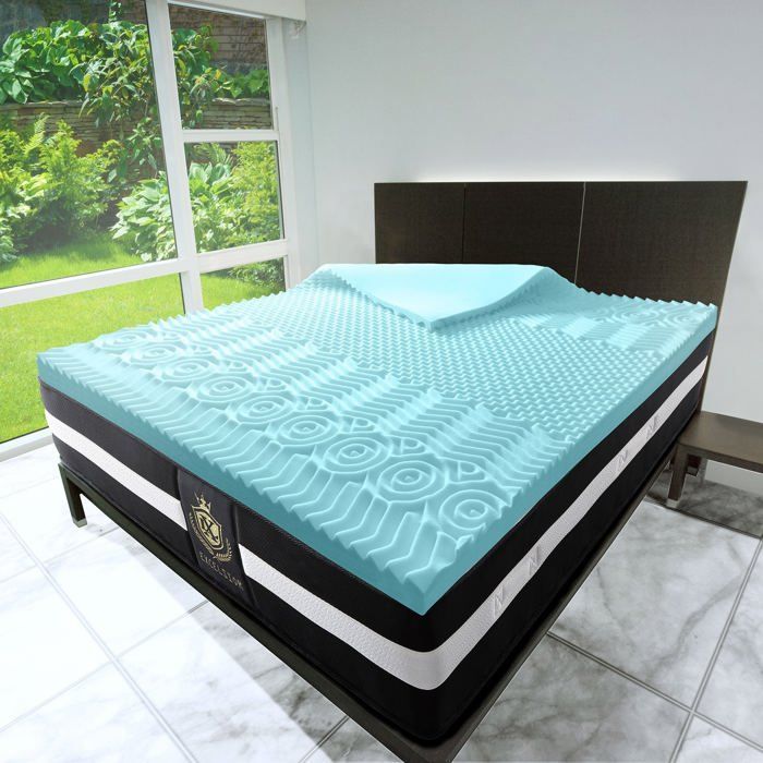 Sampur Ice 7 Zone Mattress Topper - 140x190 cm - Memory Foam - Refresh Gel