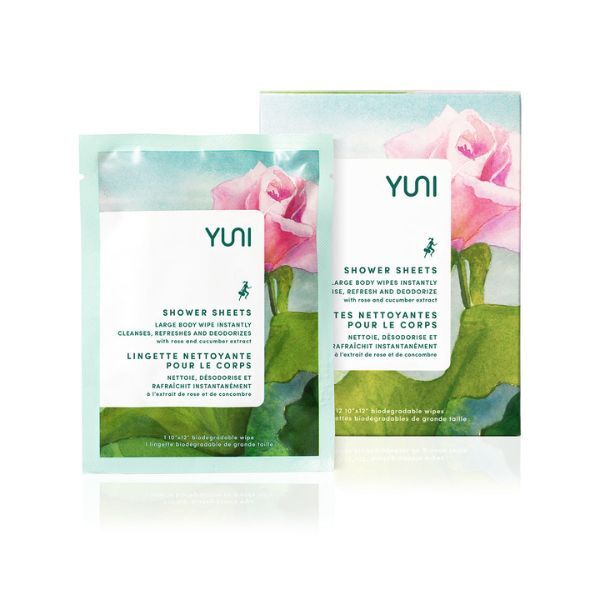 Sprchové ubrousky Yuni Beauty Rose Cucumber velké - balení 12 kusů