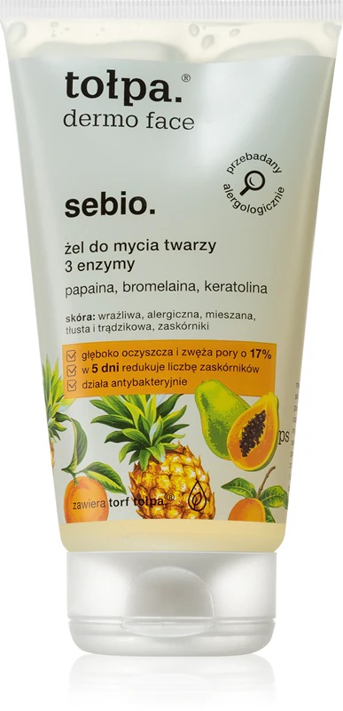 „Tołpa Dermo Face Enzyme“ valomasis gelis nuo inkštirų
