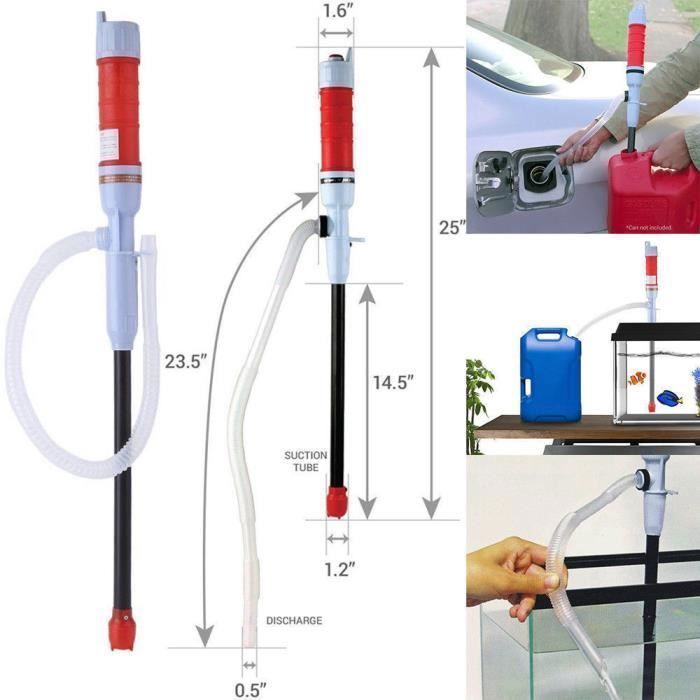 BOBLOV Electric Siphon Pump. Electric submersible pump for liquids, battery operated (pump capacity: 8L/min)
