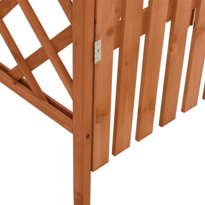 Pérgola vidaXL con puerta, 116x40x204 cm, madera maciza de abeto.