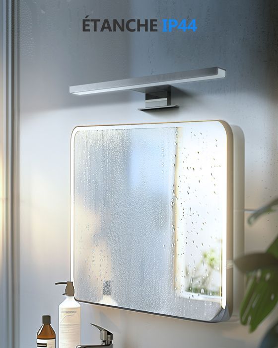 Lampe pour Miroir LED Salle de Bains 5W 450lm 230V 30cm Blanc Neutre 6000K Lampe Miroir Applique Murale Intérieure Moderne IP44