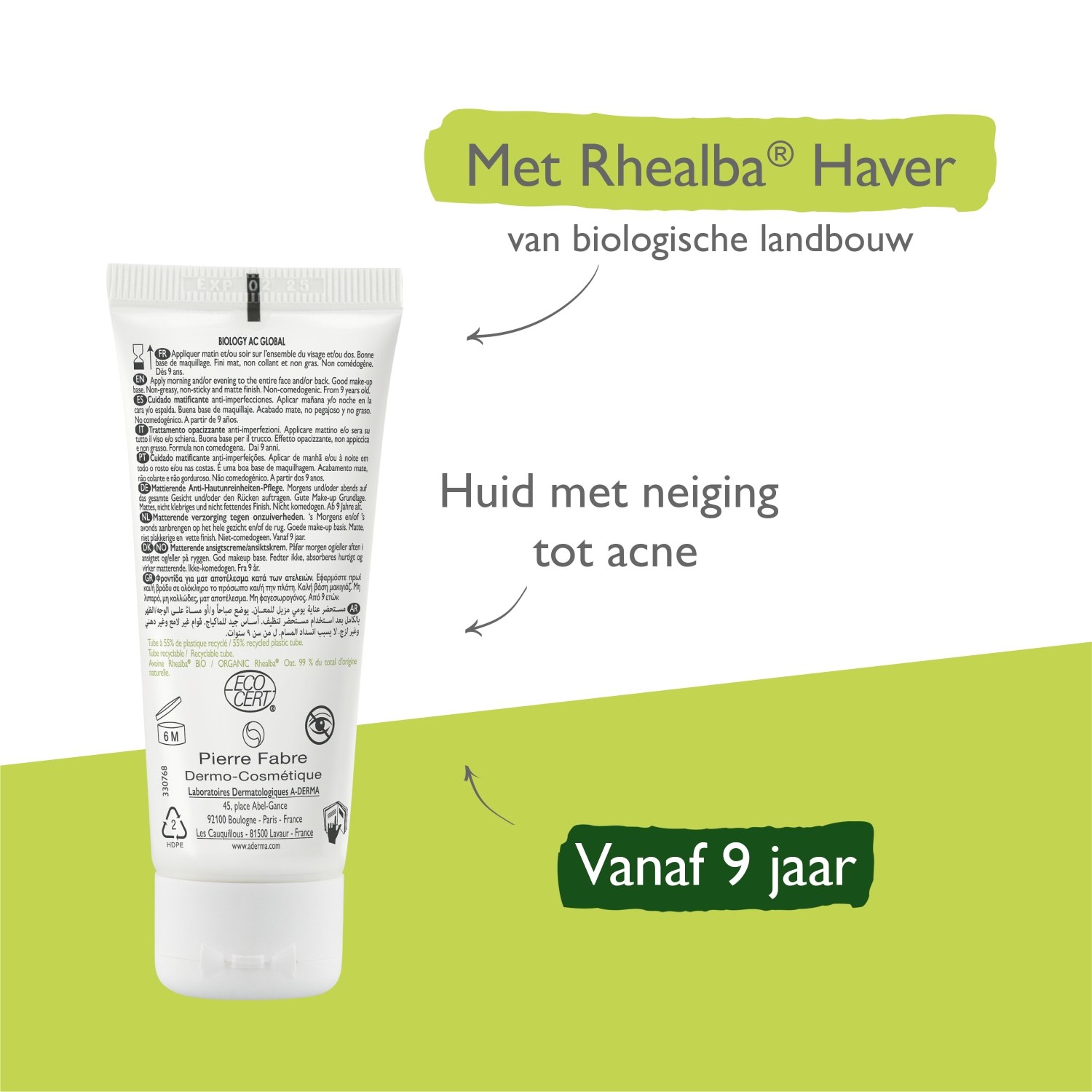 A-DERMA Anti-Blemish Care Biology AC Globalna matirajuća njega - 40 ml